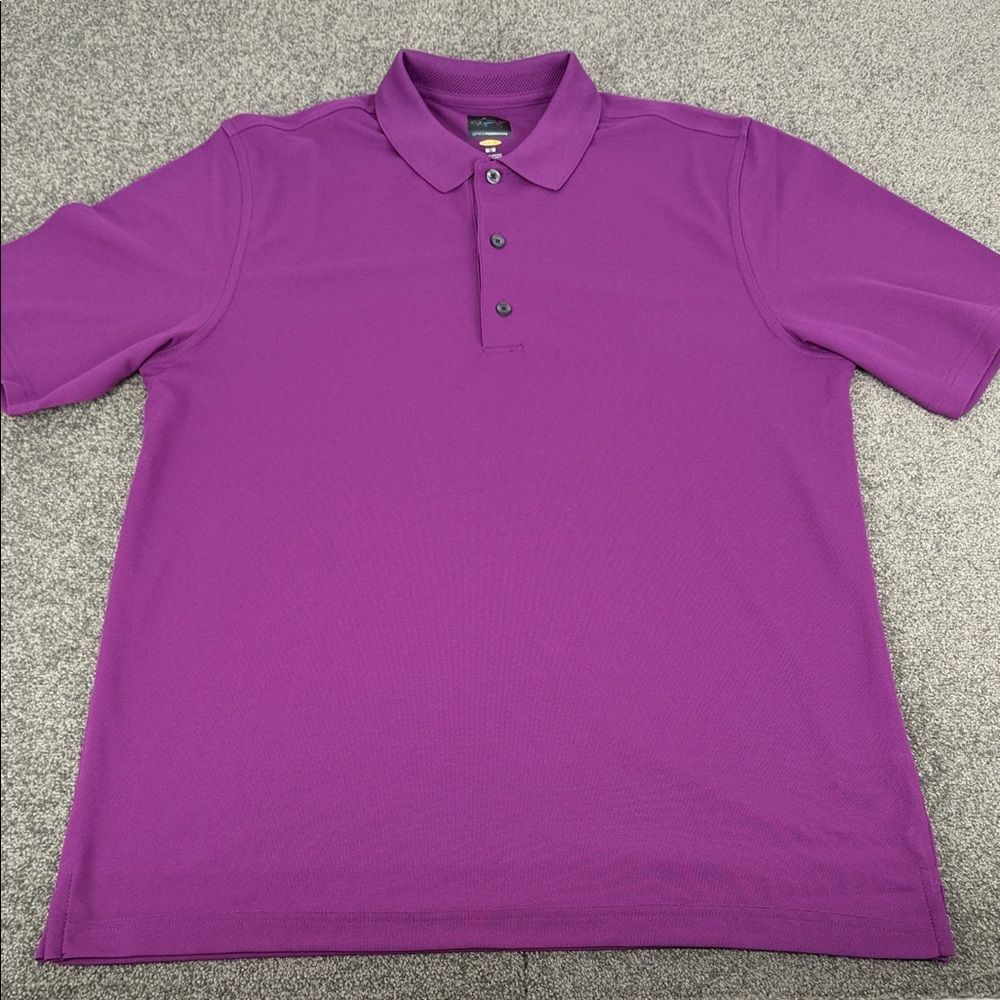 Greg Norman Shirt Mens Medium Purple Polo Short Sleeve Golf Play Dry